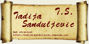 Tadija Sanduljević vizit kartica